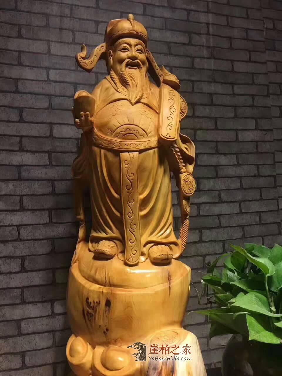 崖柏根雕《财神》做工精致喜庆吉祥送礼首选-6