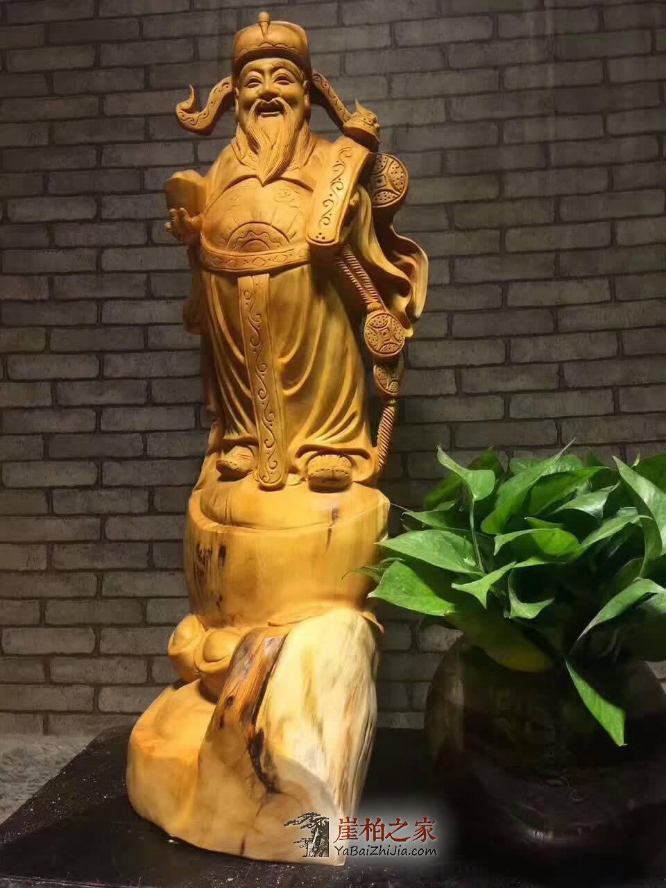 崖柏根雕《财神》做工精致喜庆吉祥送礼首选-7