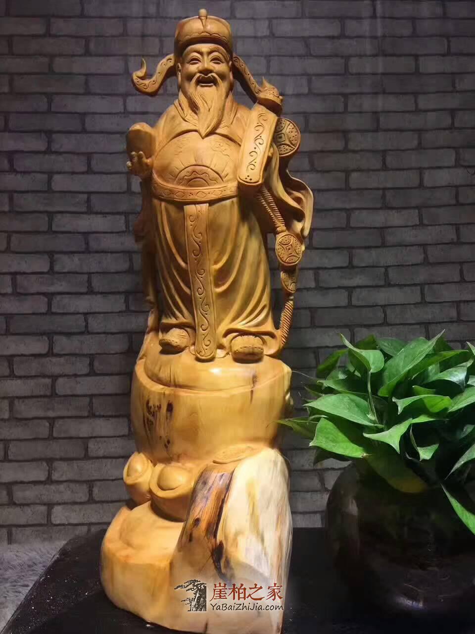 崖柏根雕《财神》做工精致喜庆吉祥送礼首选-8